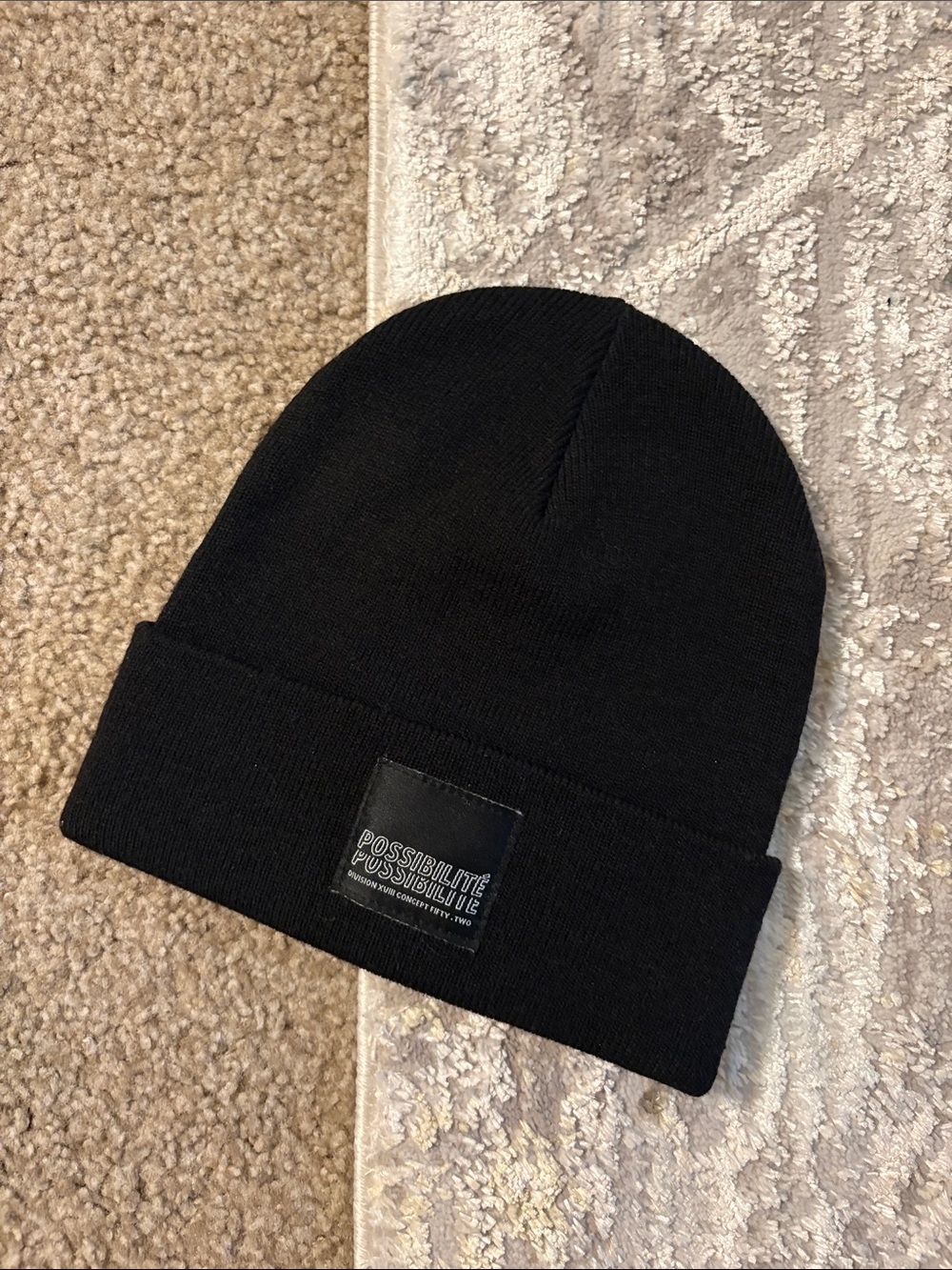Unisex black beanie